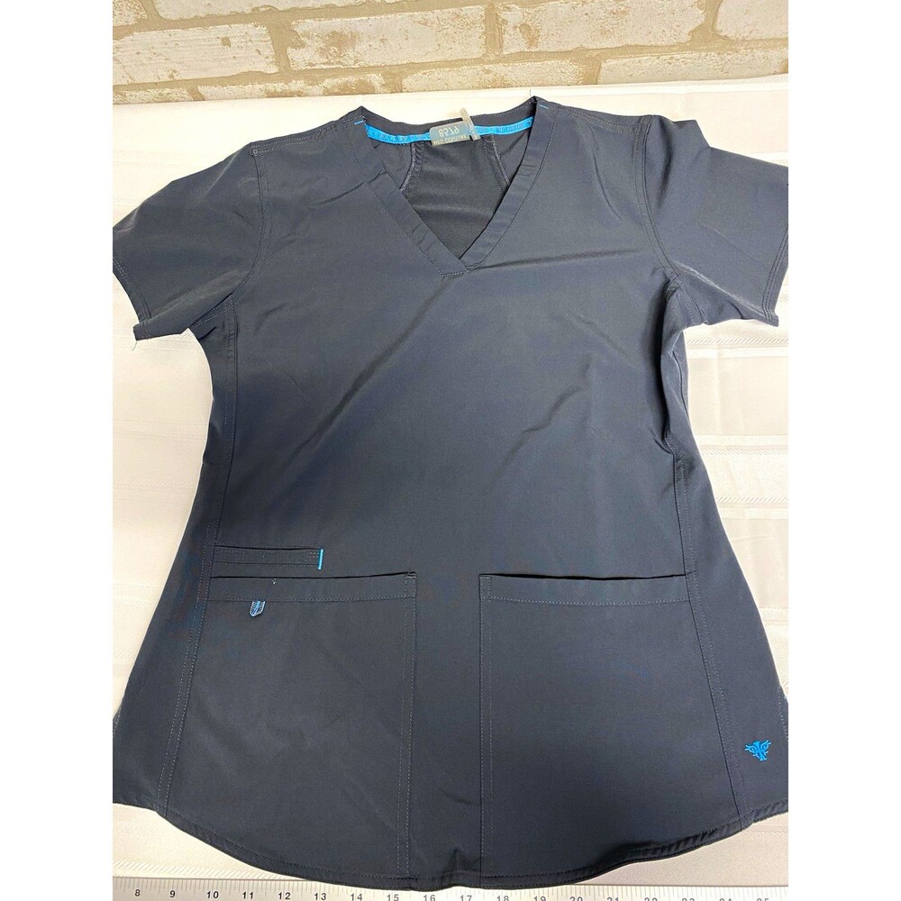 Med Couture Women’s M Navy Scrub Top – Style 8579 – Med Uniform